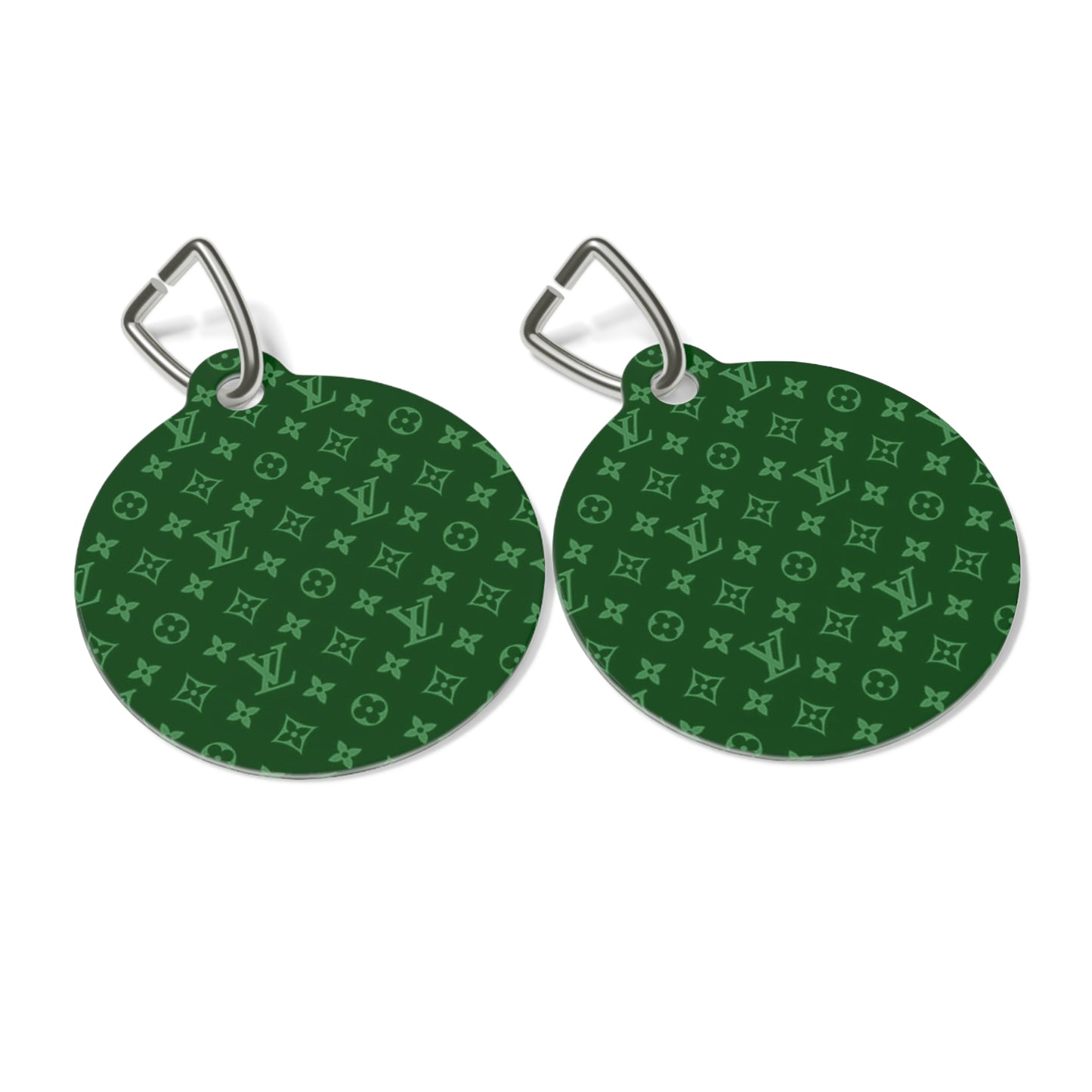 Green Louis Vuitton Pet Tag