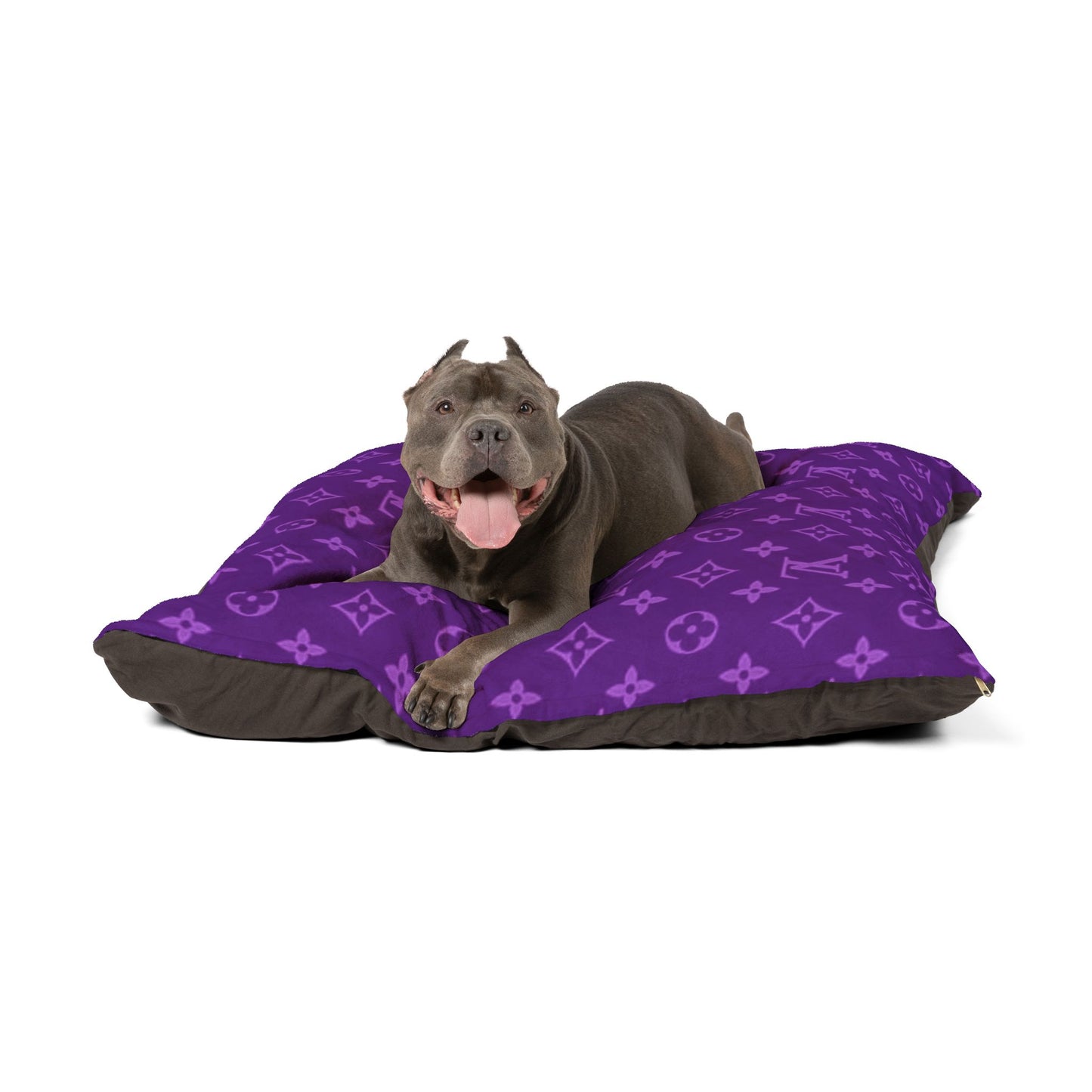 Purple Louis Vuitton Pet Bed