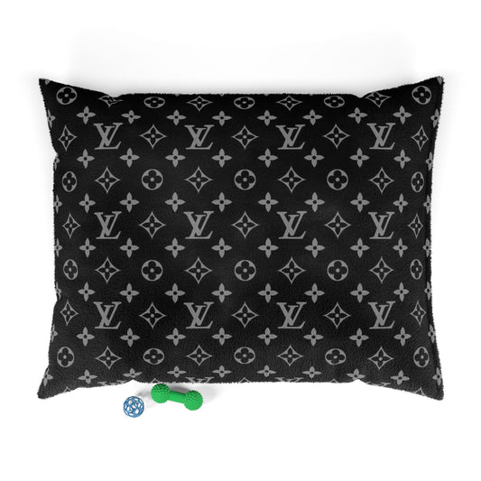 Black Louis Vuitton Pet Bed