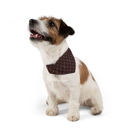 Brown Louis Vuitton Pet Bandana Collar