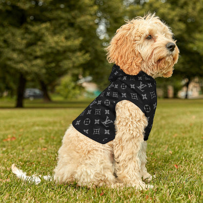 Black Louis Vuitton Pet Hoodie