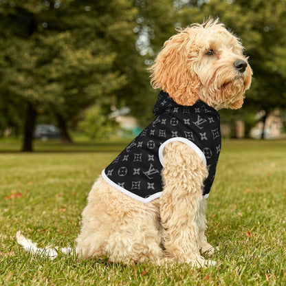 Black Louis Vuitton Pet Hoodie