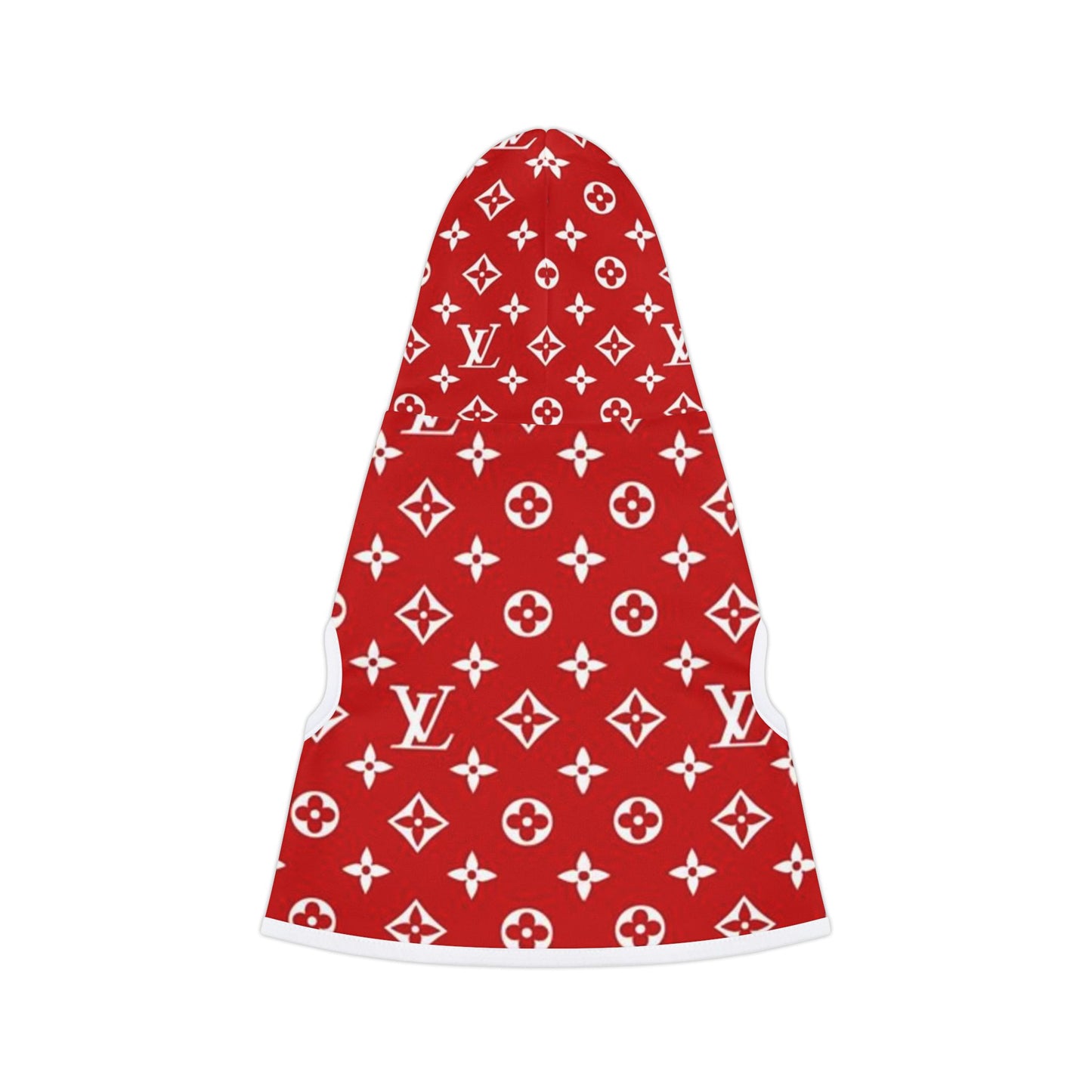 Red Louis Vuitton Pet Hoodie