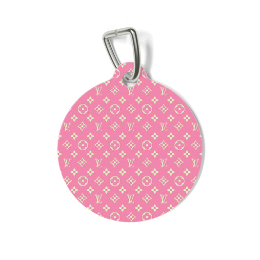 Pink Louis Vuitton Pet Tag