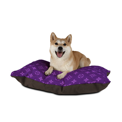 Purple Louis Vuitton Pet Bed