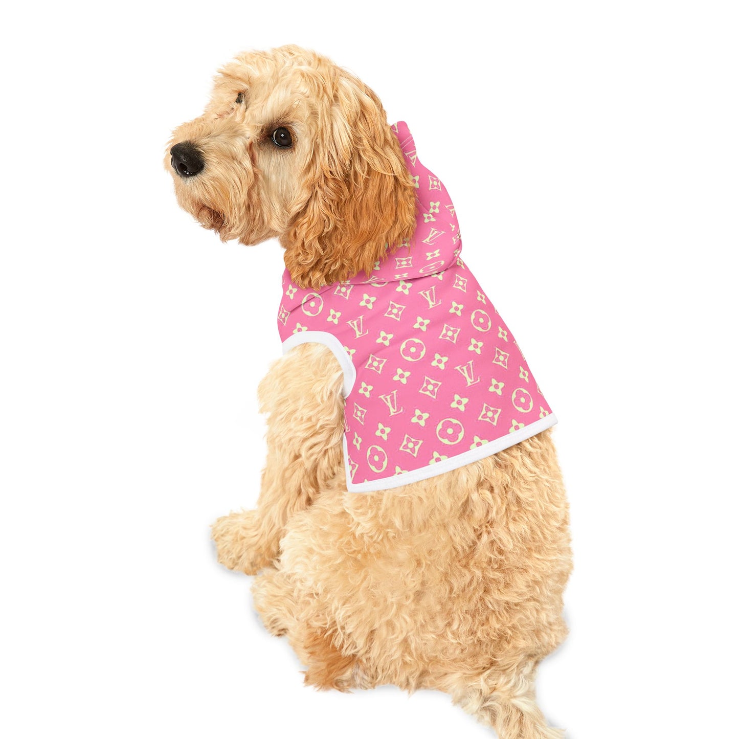 Pink Louis Vuitton Pet Hoodie