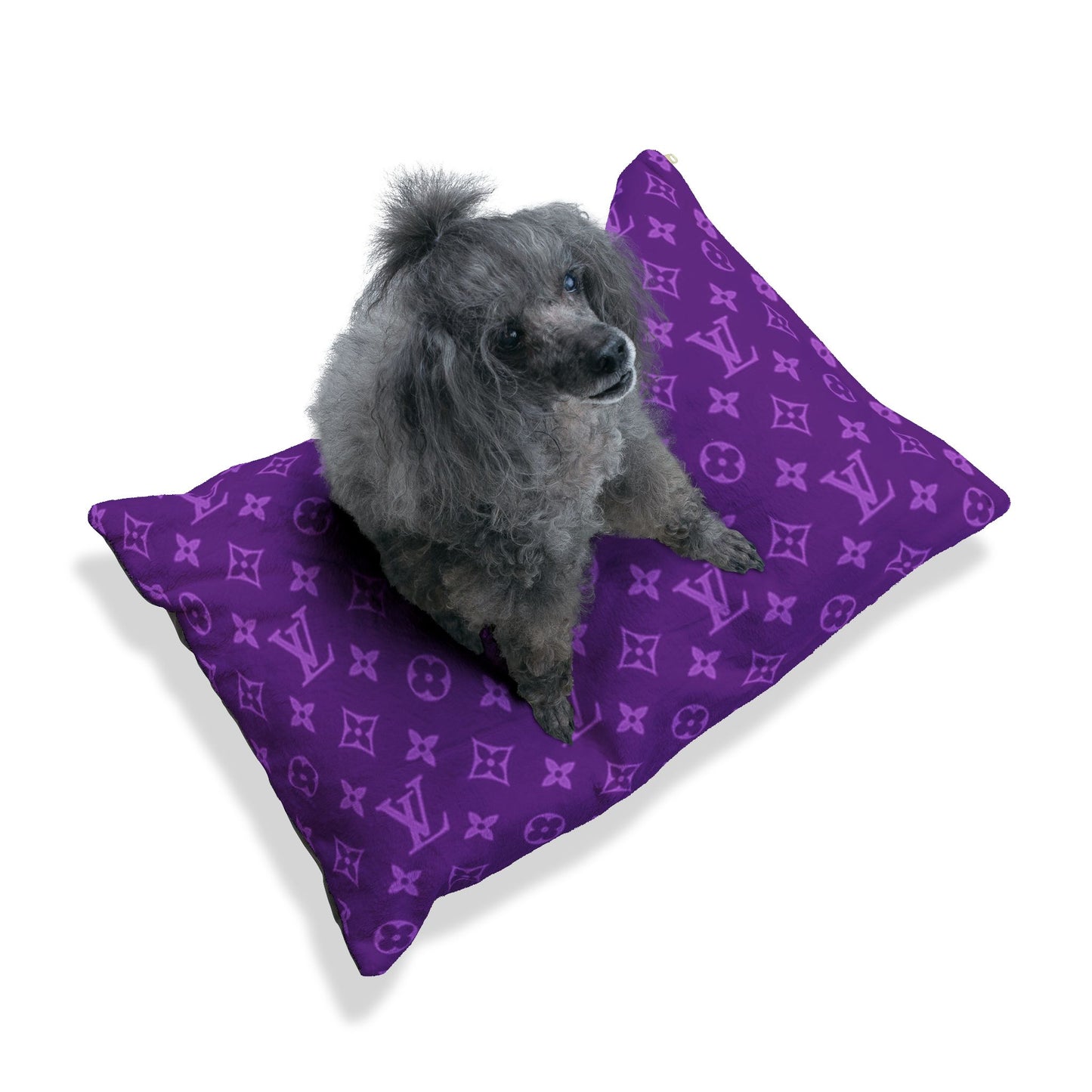 Purple Louis Vuitton Pet Bed