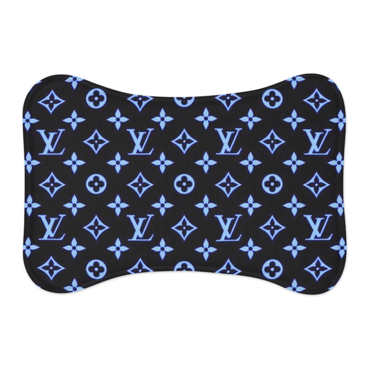 Blue Louis Vuitton Pet Feeding Mats