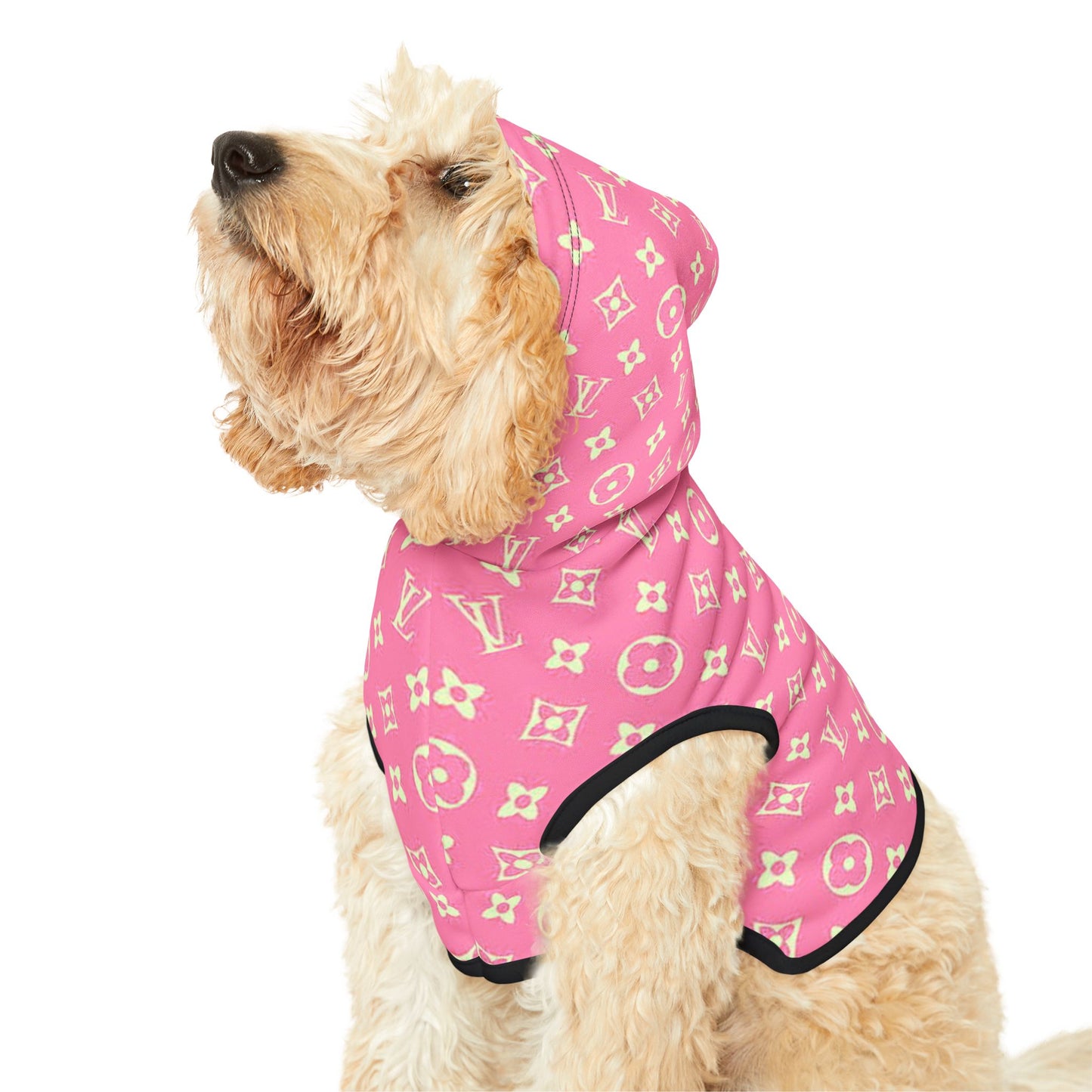 Pink Louis Vuitton Pet Hoodie