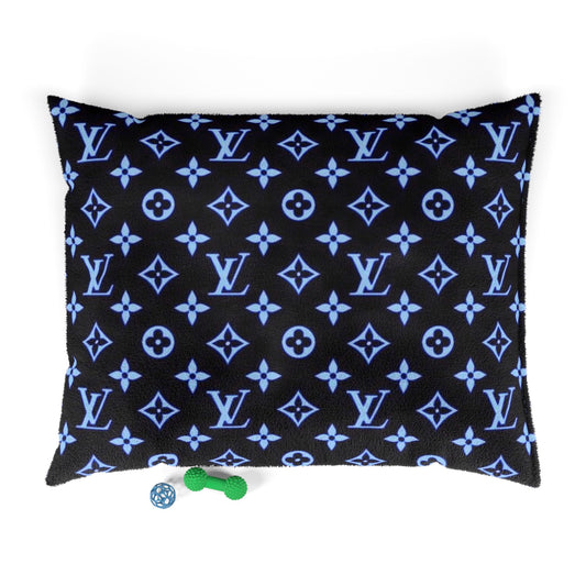 Blue Louis Vuitton Pet Bed