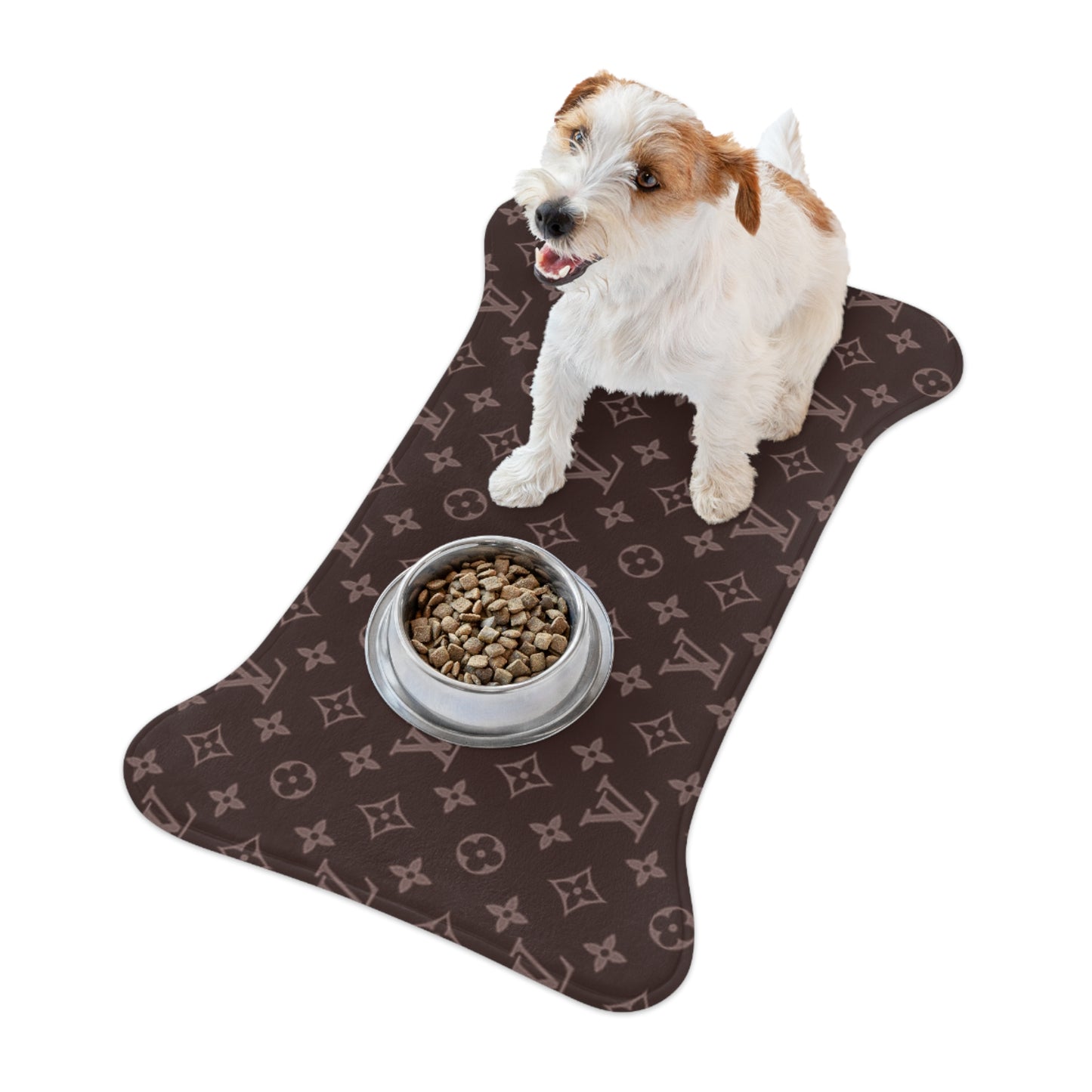 Brown Louis Vuitton Pet Feeding Mats