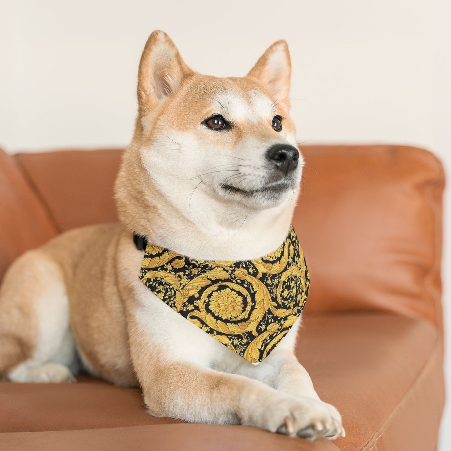 Versace Flower Pet Bandana Collar