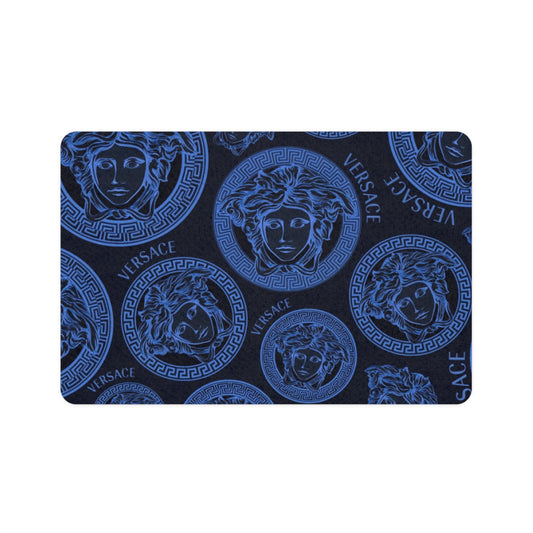 Blue Versace Pet Food Mat (12x18)