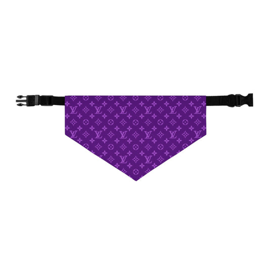 Purple Louis Vuitton Pet Bandana Collar