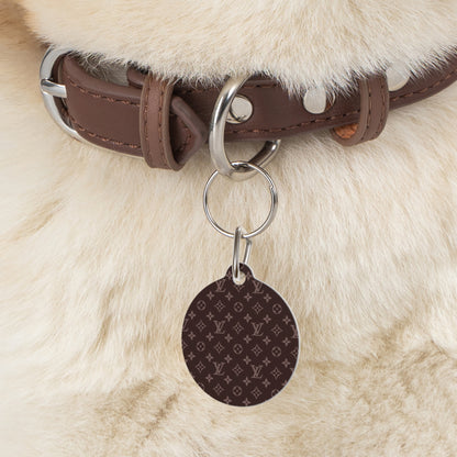 Brown Louis Vuitton Pet Tag