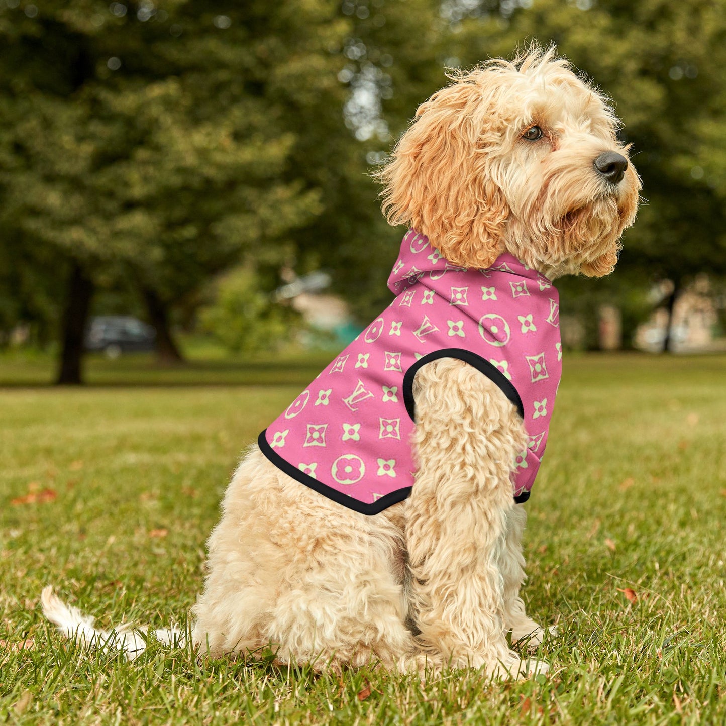 Pink Louis Vuitton Pet Hoodie