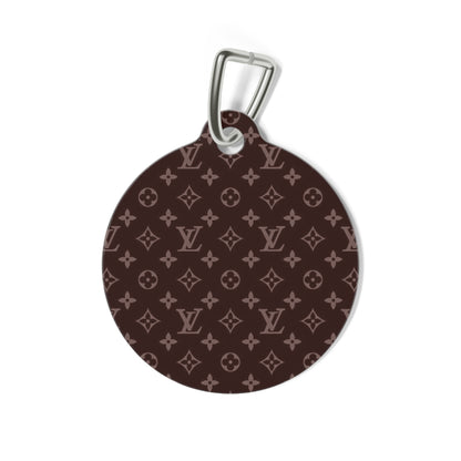 Brown Louis Vuitton Pet Tag