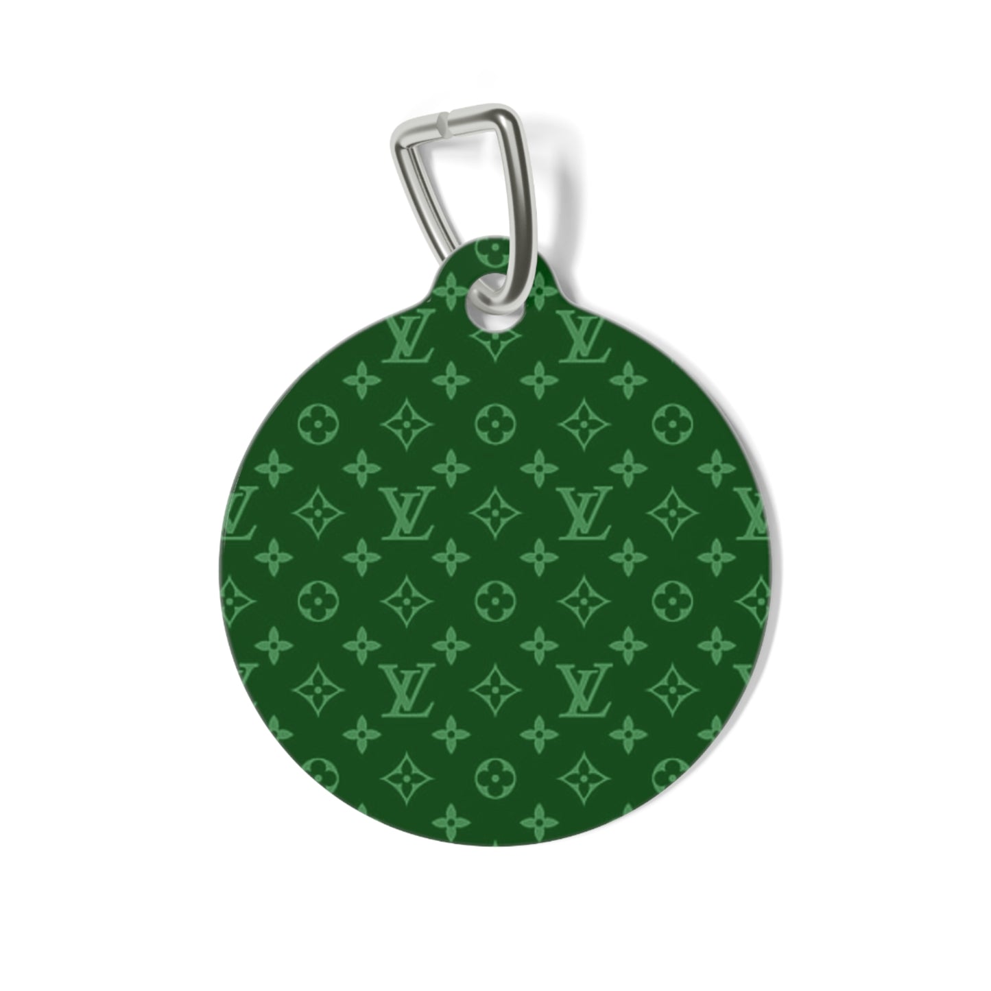 Green Louis Vuitton Pet Tag