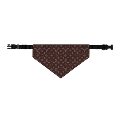 Brown Louis Vuitton Pet Bandana Collar