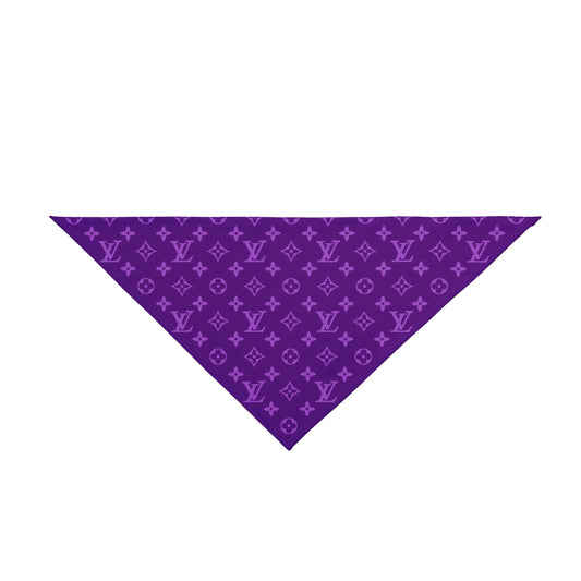 Purple Louis Vuitton Pet Bandana