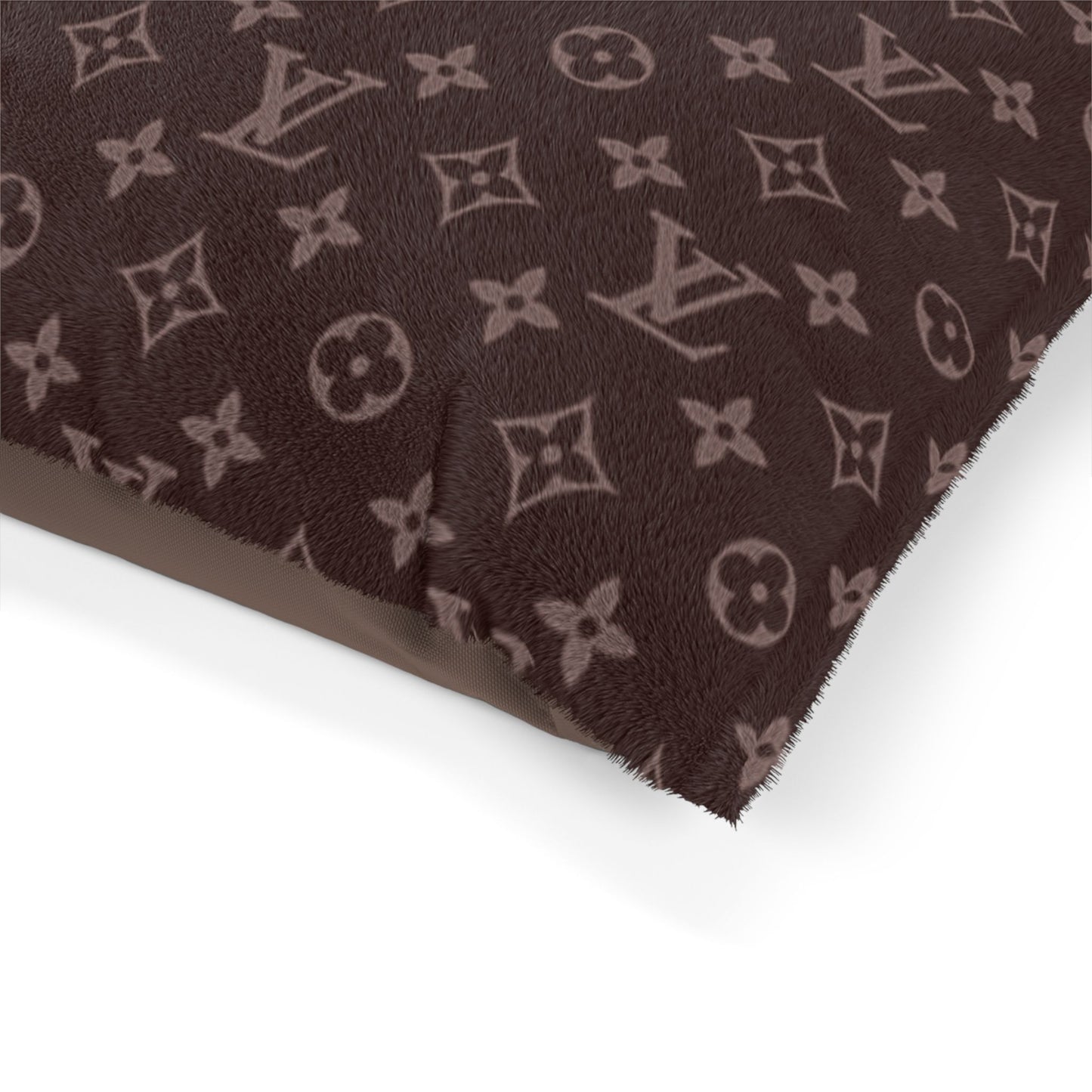 Brown Louis Vuitton Pet Bed