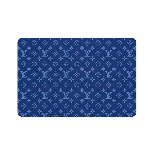 Ocean Louis Vuitton Pet Food Mat (12x18)