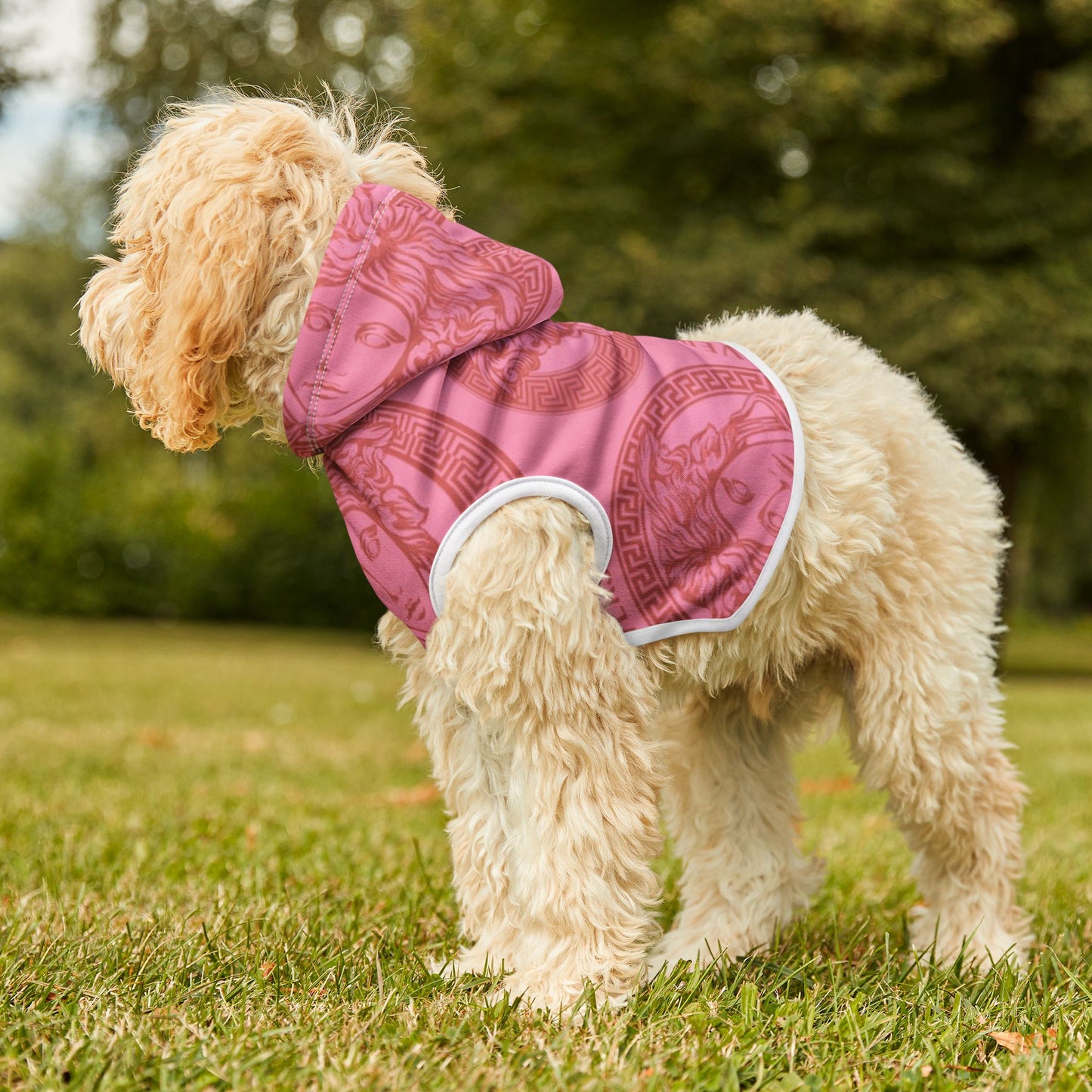 Pink Versace Pet Hoodie