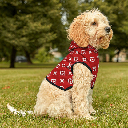 Red Louis Vuitton Pet Hoodie