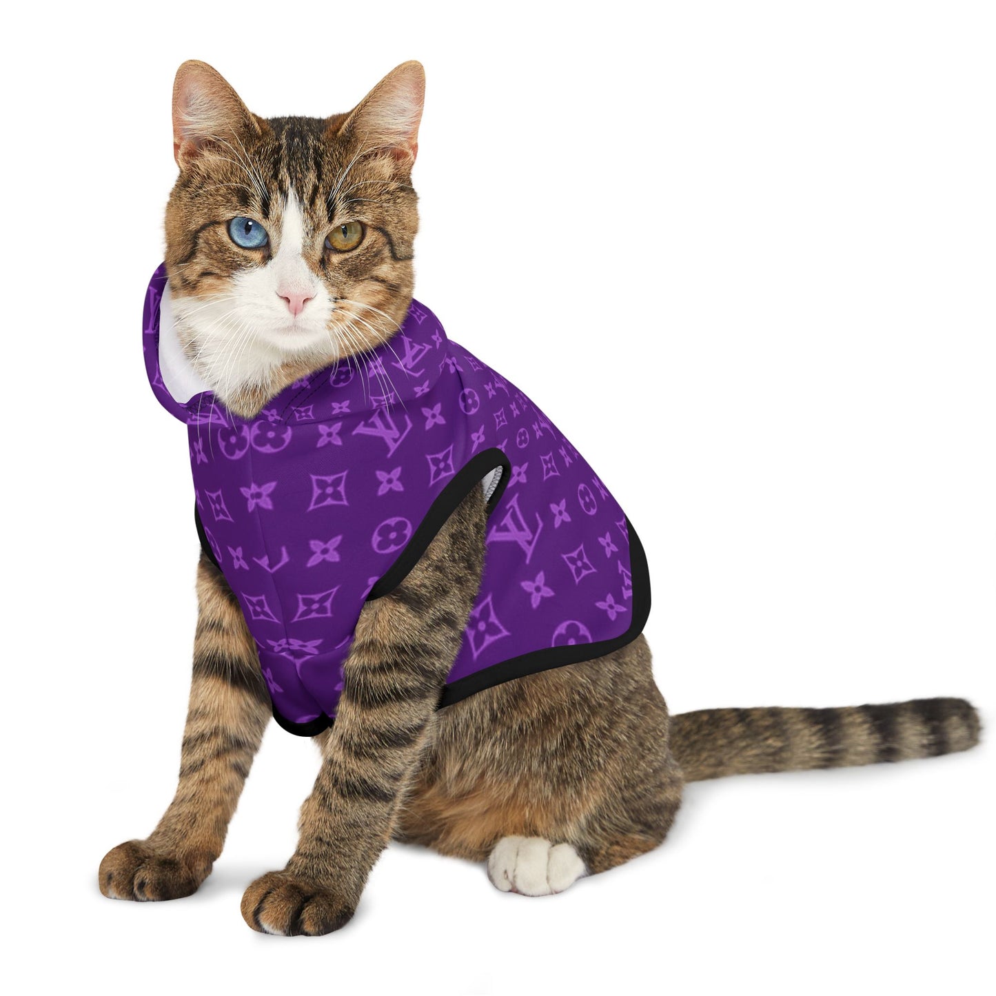 Purple Louis Vuitton Pet Hoodie