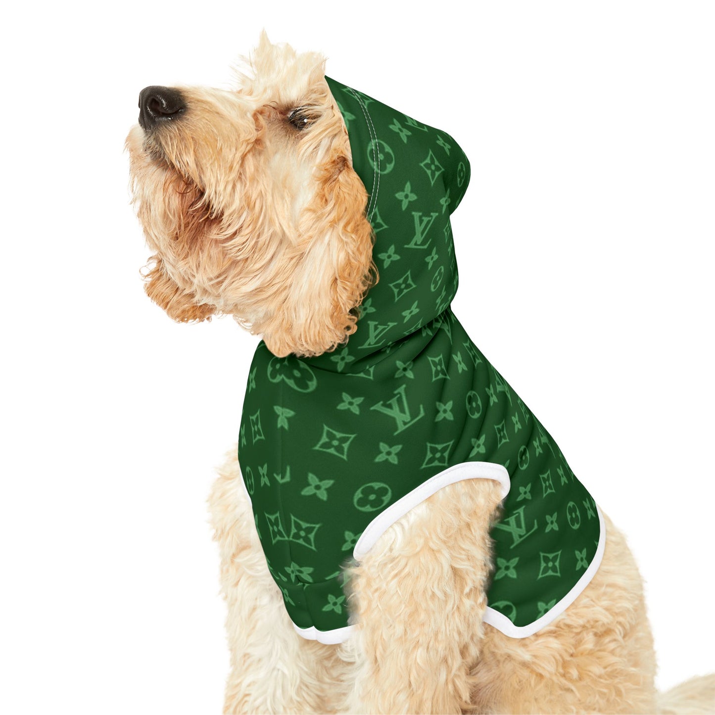 Green Louis Vuitton Pet Hoodie