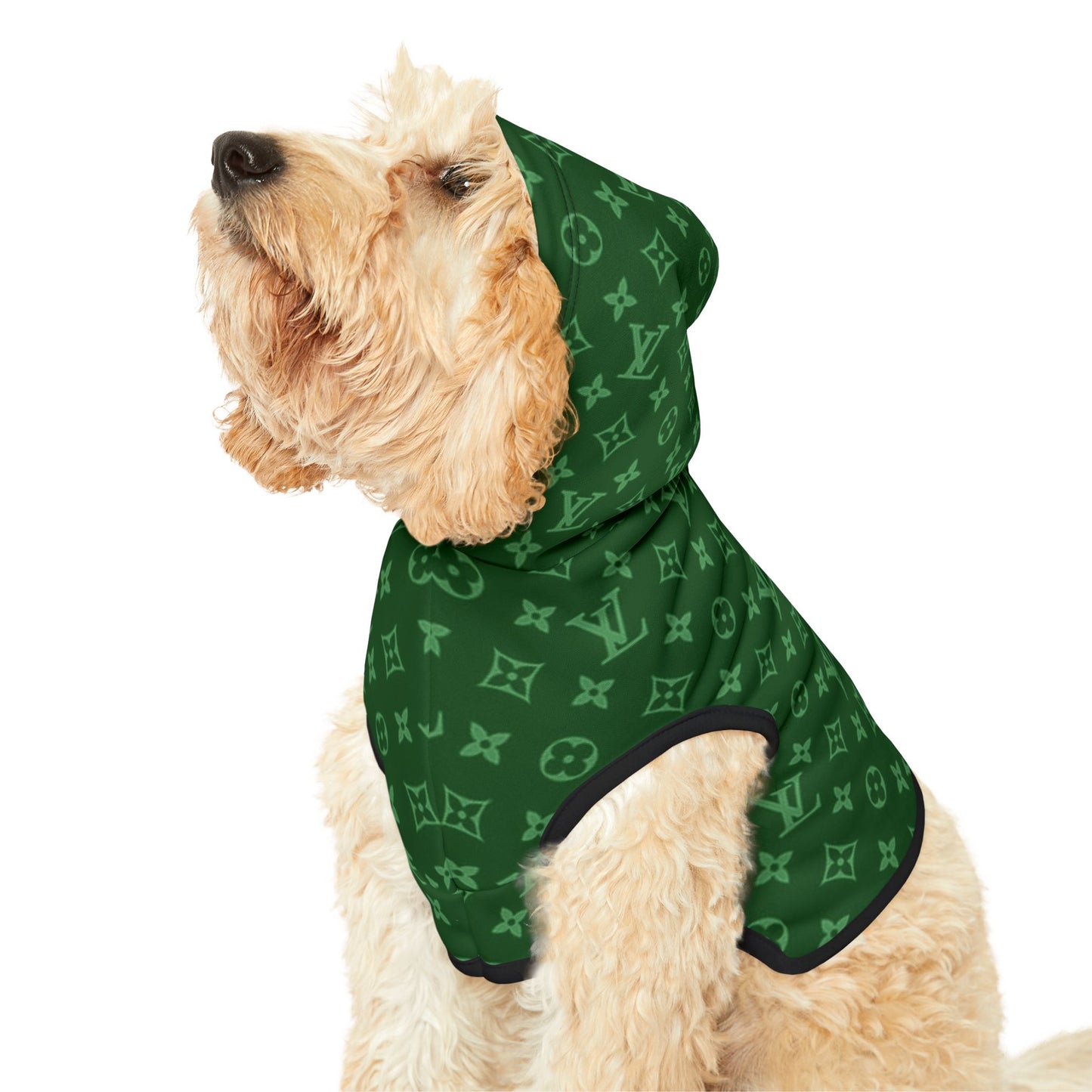 Green Louis Vuitton Pet Hoodie