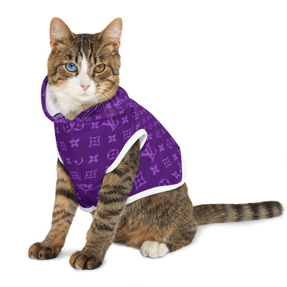 Purple Louis Vuitton Pet Hoodie