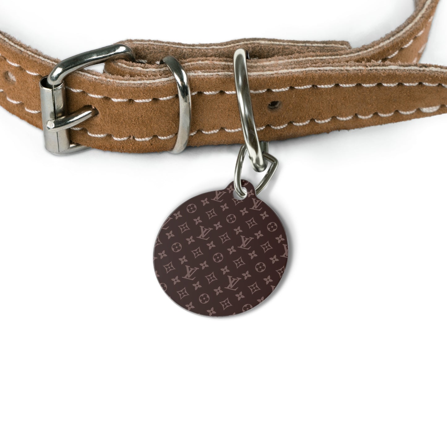 Brown Louis Vuitton Pet Tag