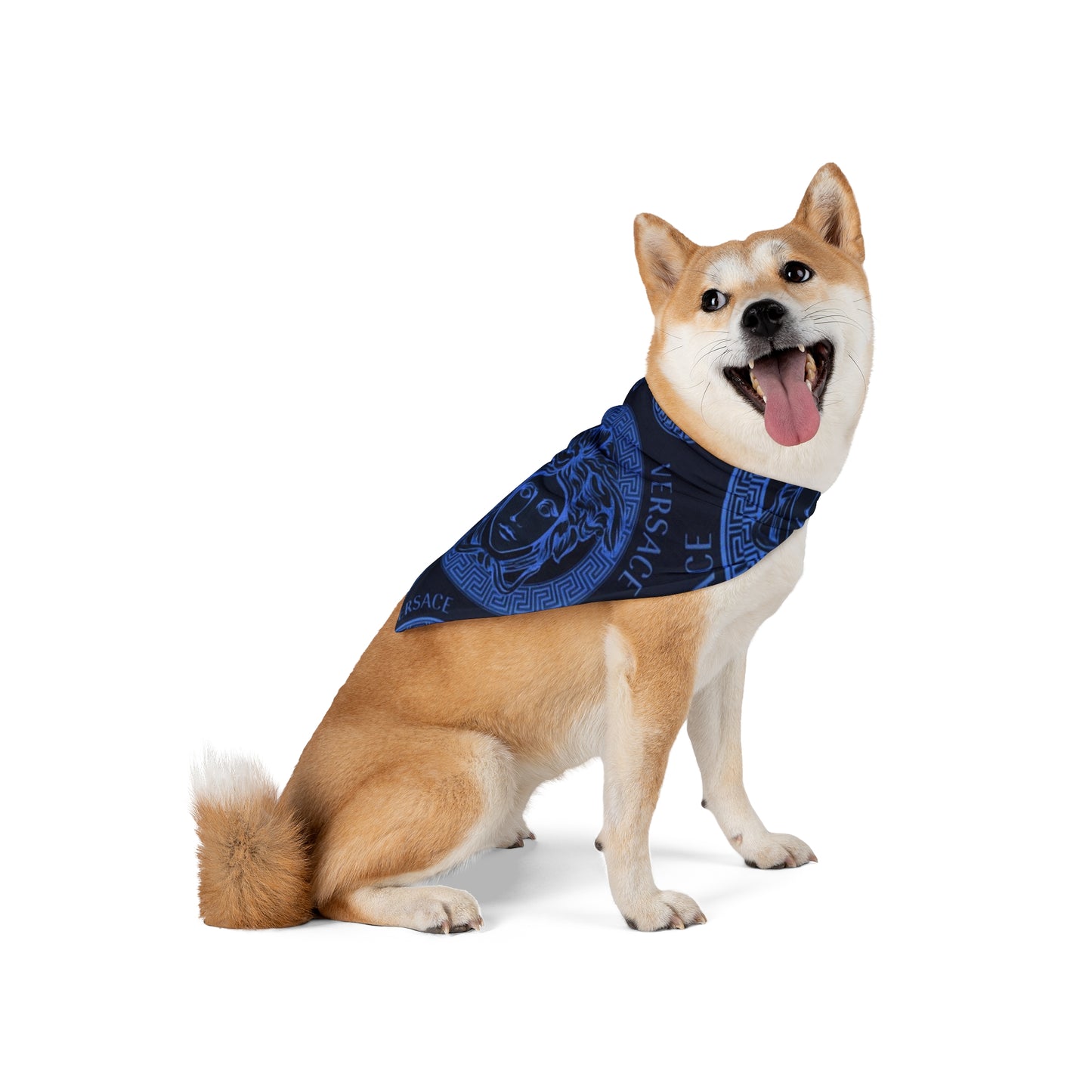 Blue Versace Pet Bandana