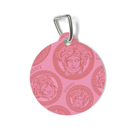 Pink Versace Pet Tag