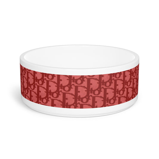 Red Dior Pet Bowl