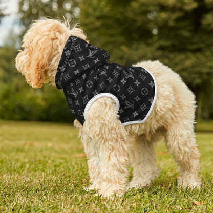 Black Louis Vuitton Pet Hoodie