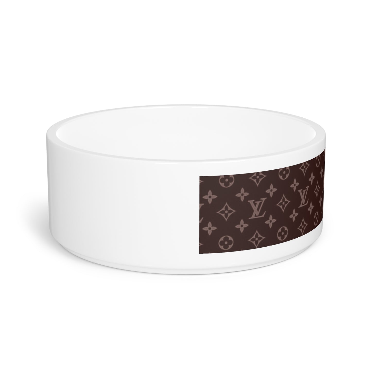 Brown Louis Vuitton Pet Bowl