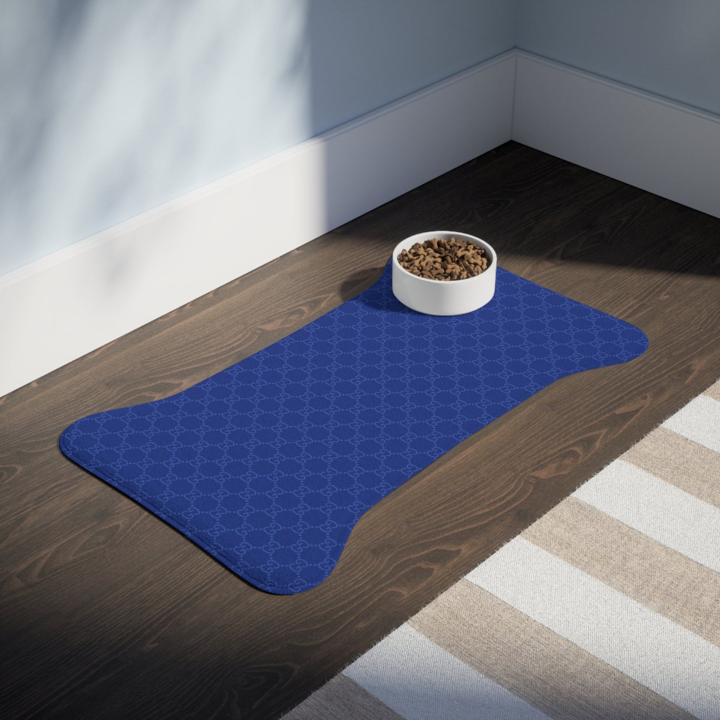 Blue Gucci Pet Feeding Mats