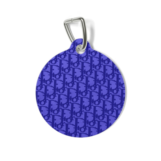 Blue Dior Pet Tag