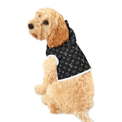 Black Louis Vuitton Pet Hoodie