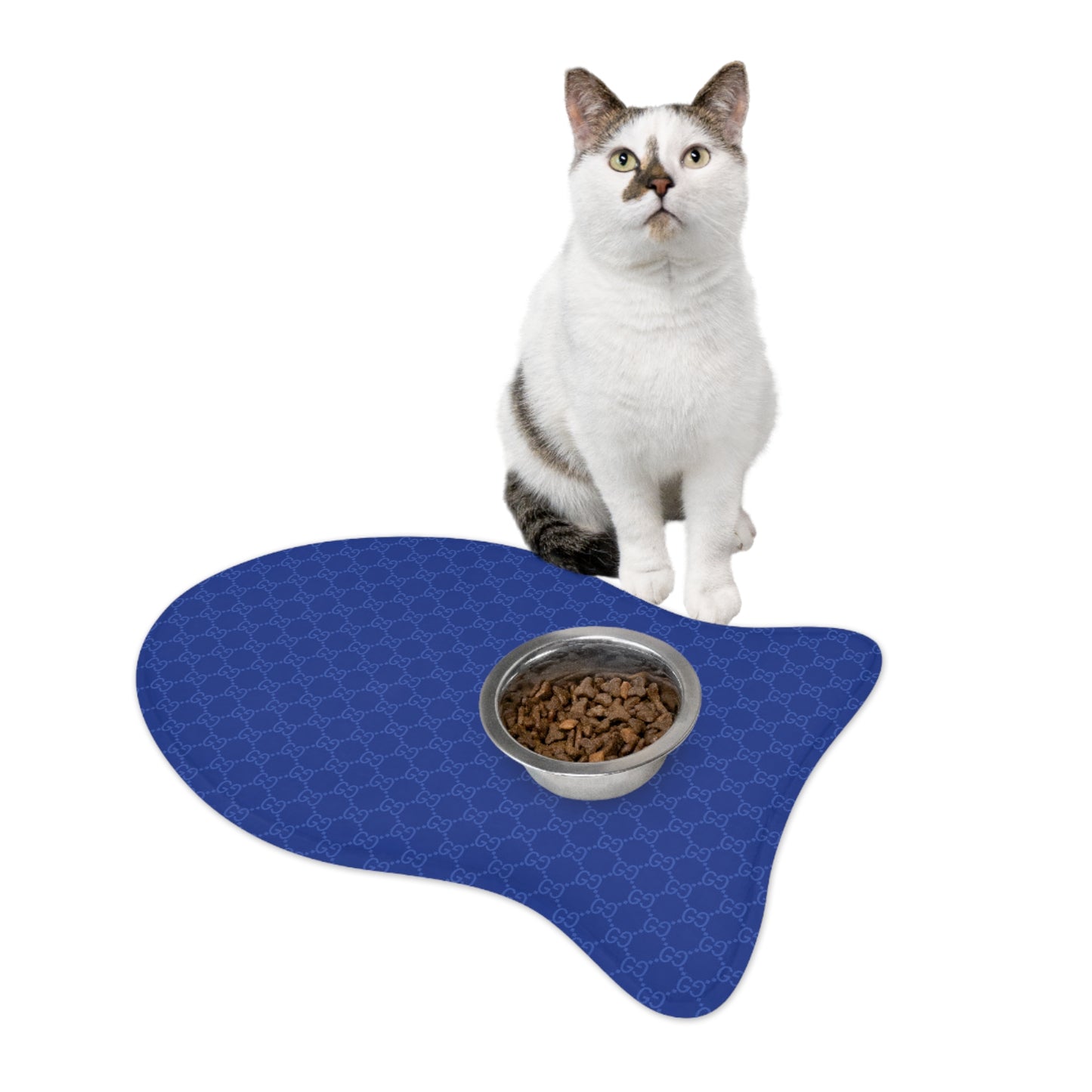 Blue Gucci Pet Feeding Mats