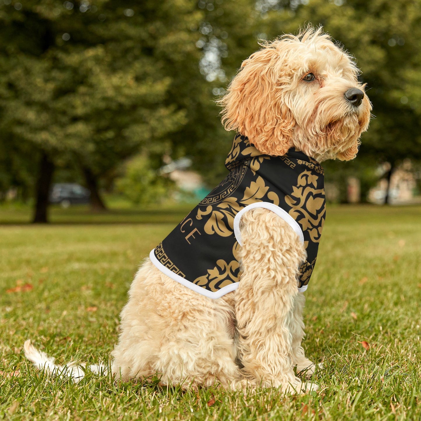 Blackout Versace Pet Hoodie