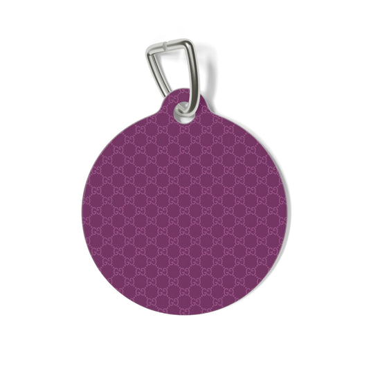 Purple Gucci Pet Tag