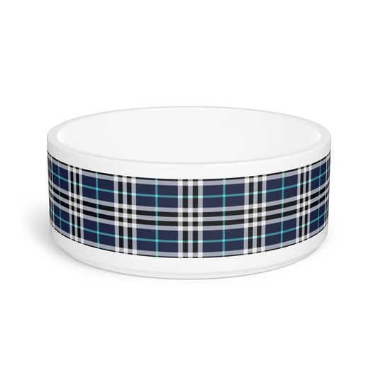 Blue Burberry Pet Bowl