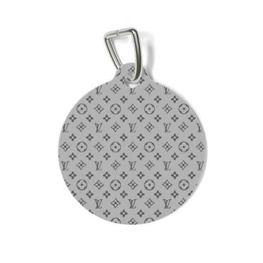 Grey Louis Vuitton Pet Tag