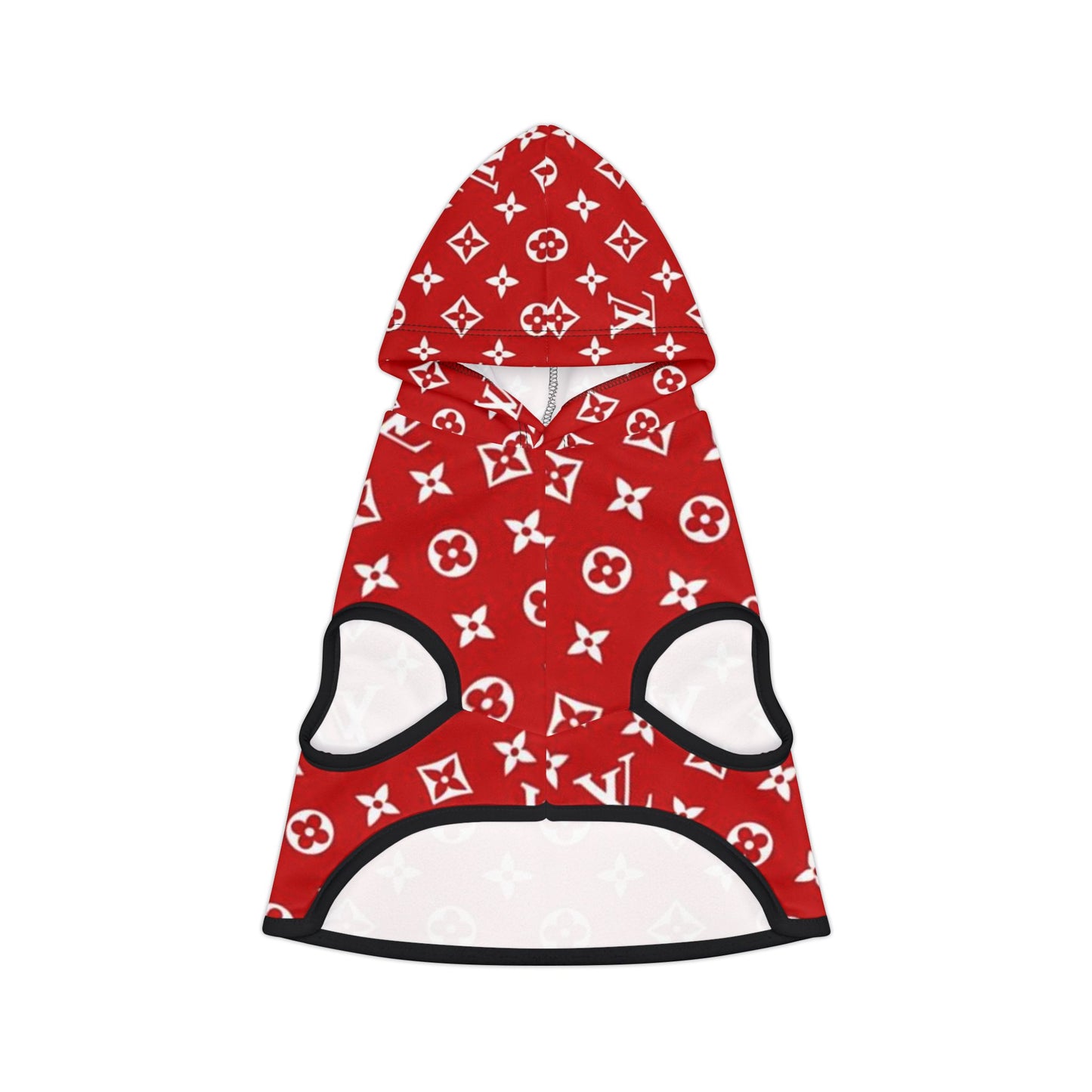 Red Louis Vuitton Pet Hoodie