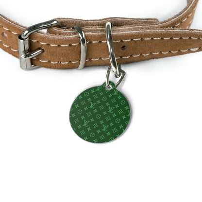 Green Louis Vuitton Pet Tag