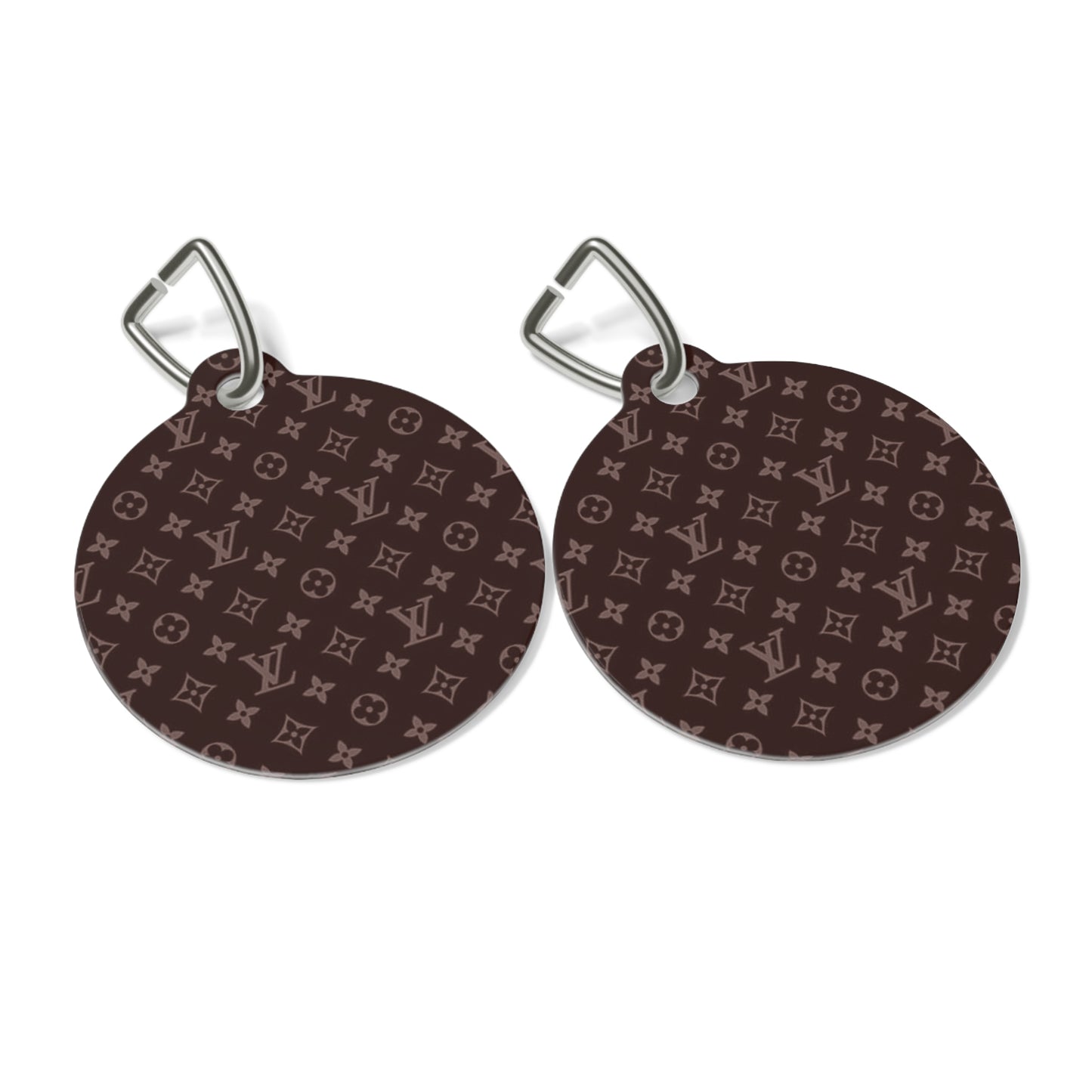 Brown Louis Vuitton Pet Tag