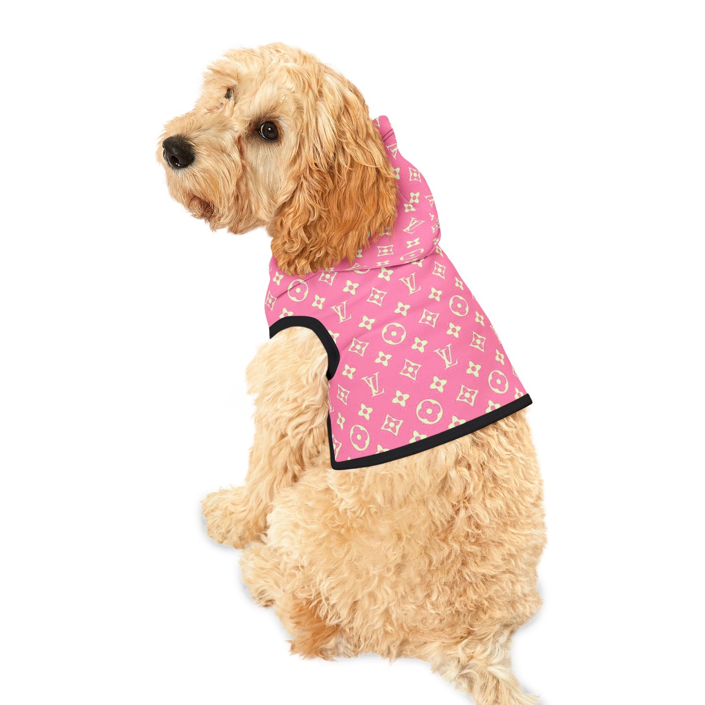 Pink Louis Vuitton Pet Hoodie